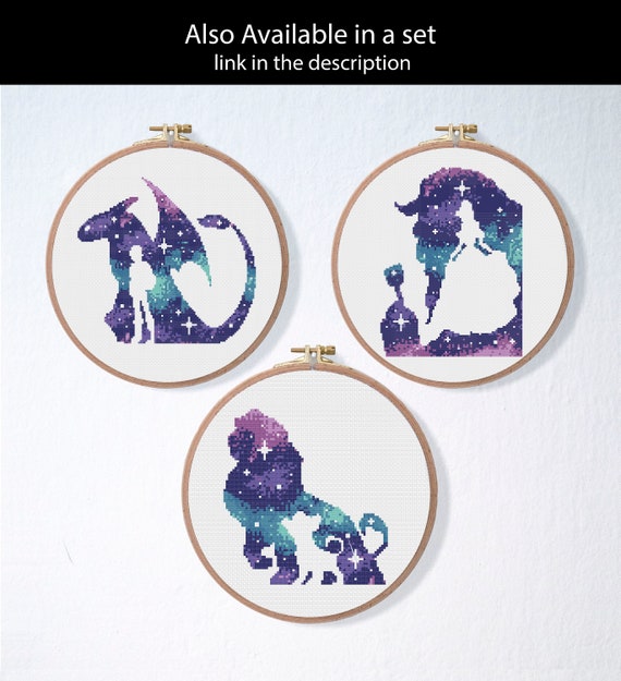 ☆完成品☆ハンドメイド クロスステッチ 動物大集合 刺繍 世界名作劇場 ライオン ライオンのクロスステッチパターン、動物のシルエットのクロス