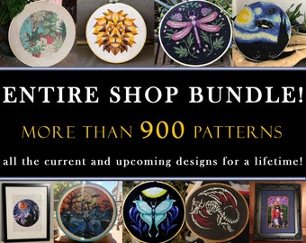 Entire Shop 900 Plus Cross Stitch Patterns Set - Cross Stitch Mega Bundle - Life Time Access to All of the Current and Future Patterns