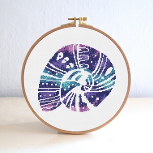 Mandala Sea Shell Cross Stitch Pattern Set , Beach Cross Stitch Pattern ...