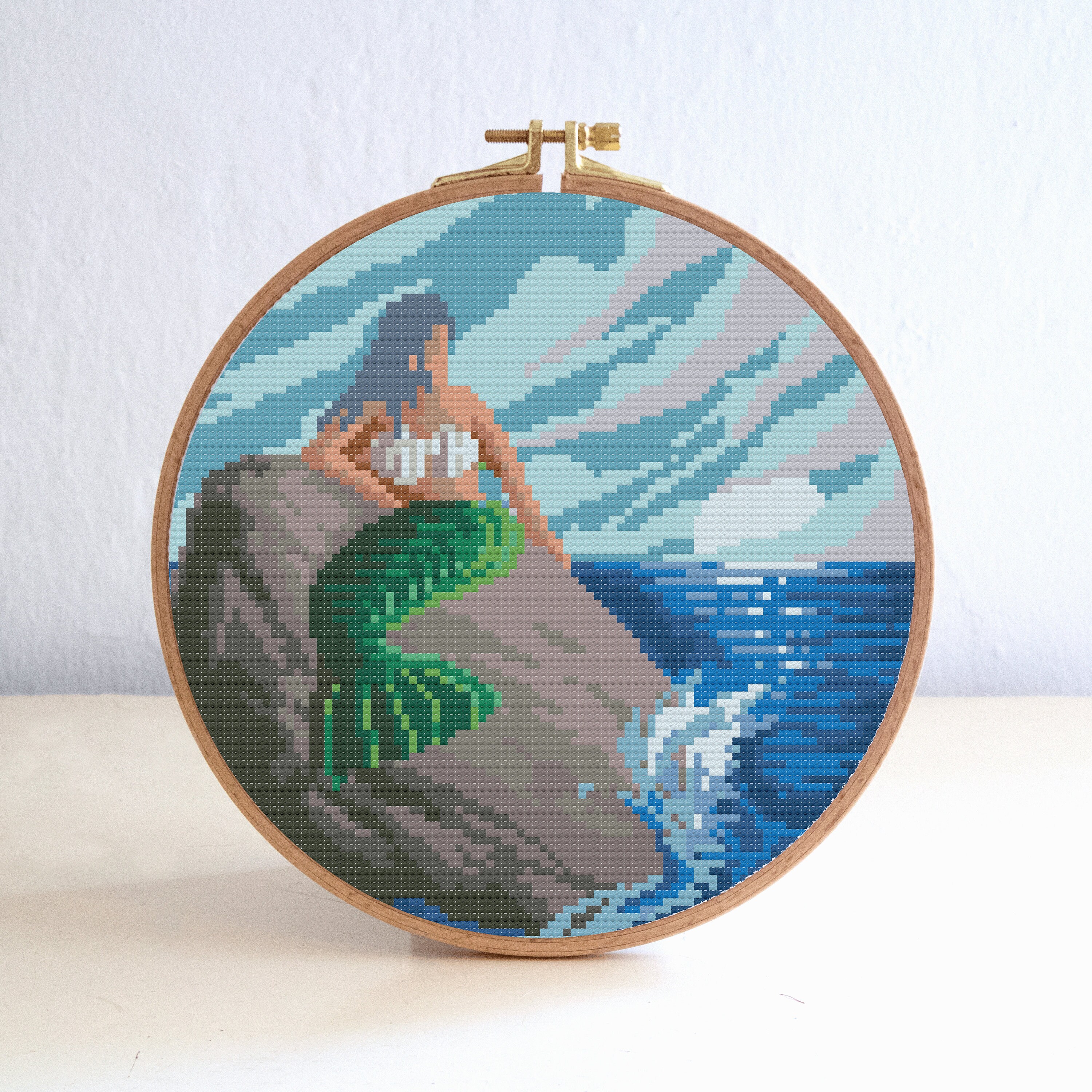 Mermaid Cross Stitch Pattern , Sea Ocean Cross Stitch Pattern , Simple ...
