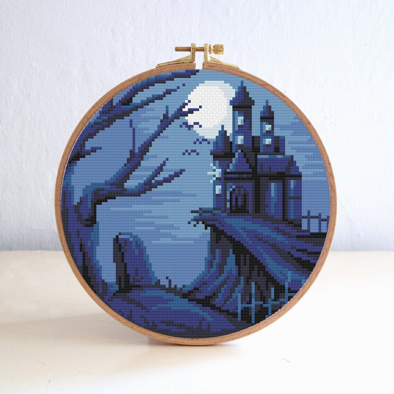 10 Halloween Cross Stitch Pattern Set Easy Withcy Ghosts - Etsy