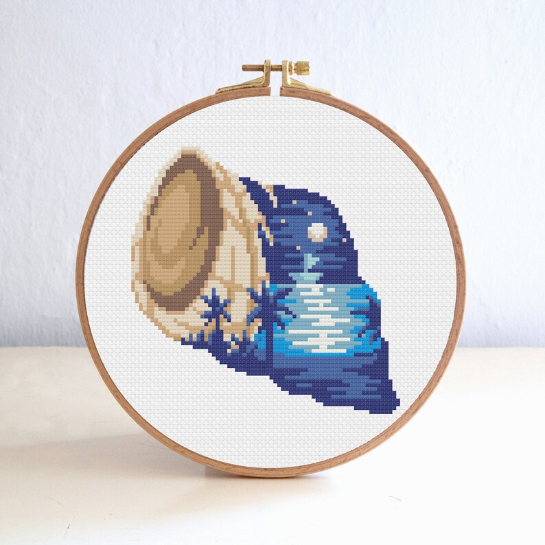 Sea Shell Cross Stitch Pattern Set , Beach Cross Stitch Pattern Pack ...