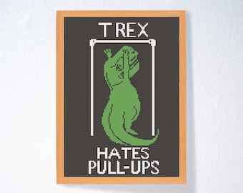 Dinosaur Funny Cross Stitch Pattern | Funny Cross Stitch Pattern | Embroidery PDF | Phrase Cross Stitch Pattern | Easy Cross Stitch Pattern