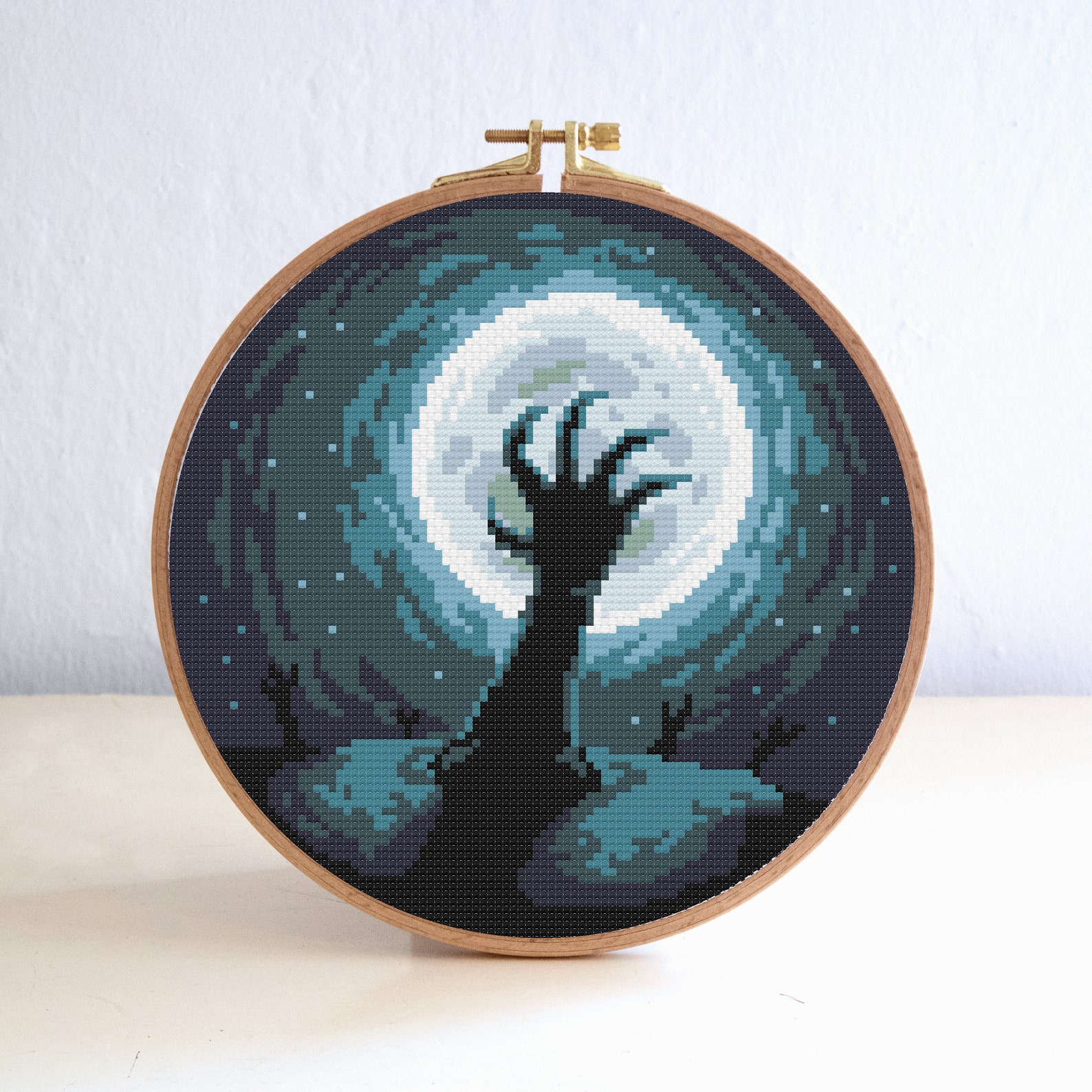 Halloween Haunted House Cross Stitch Pattern Set , Moon Night Star ...