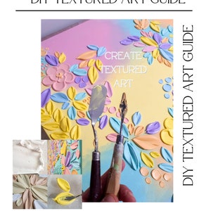 DIY Textured Art Guide: Learn 3 plus texture painting recipes & how to create Palm Tree, Petals and Dots at your own pace. Beginner friendly