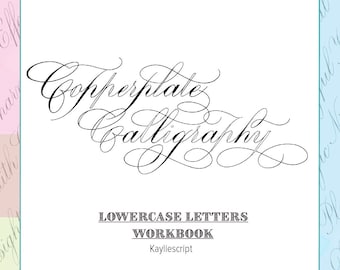 NIEUW | Koperplaat kalligrafie kleine letters - werkboek