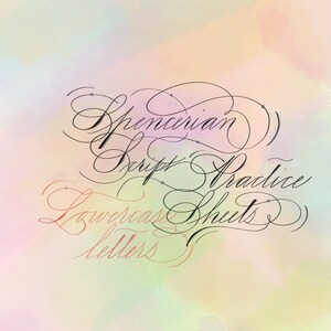 Spencerian Script Übungsblätter (Kleinbuchstaben)