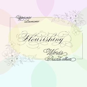NOVITÀ / Fogli di esercitazione per calligrafia Flourishing Words