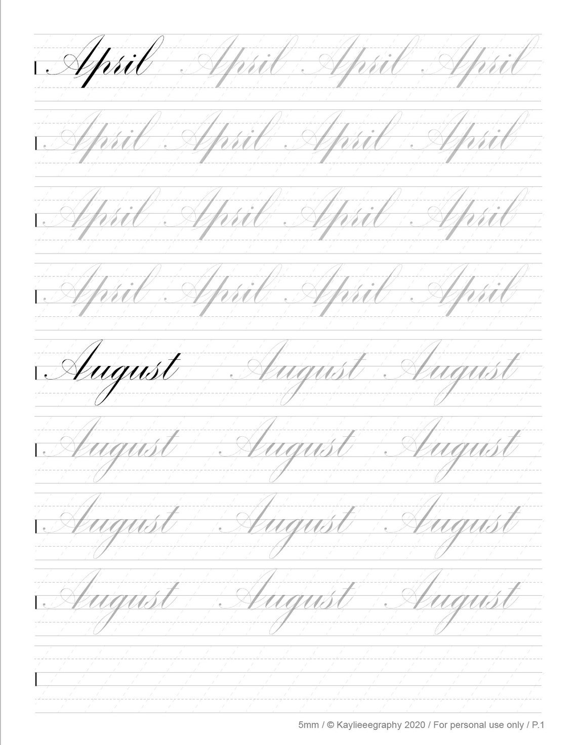 Words Practice - Copperplate Calligraphy | Pointed Pen | Brush Pen ...