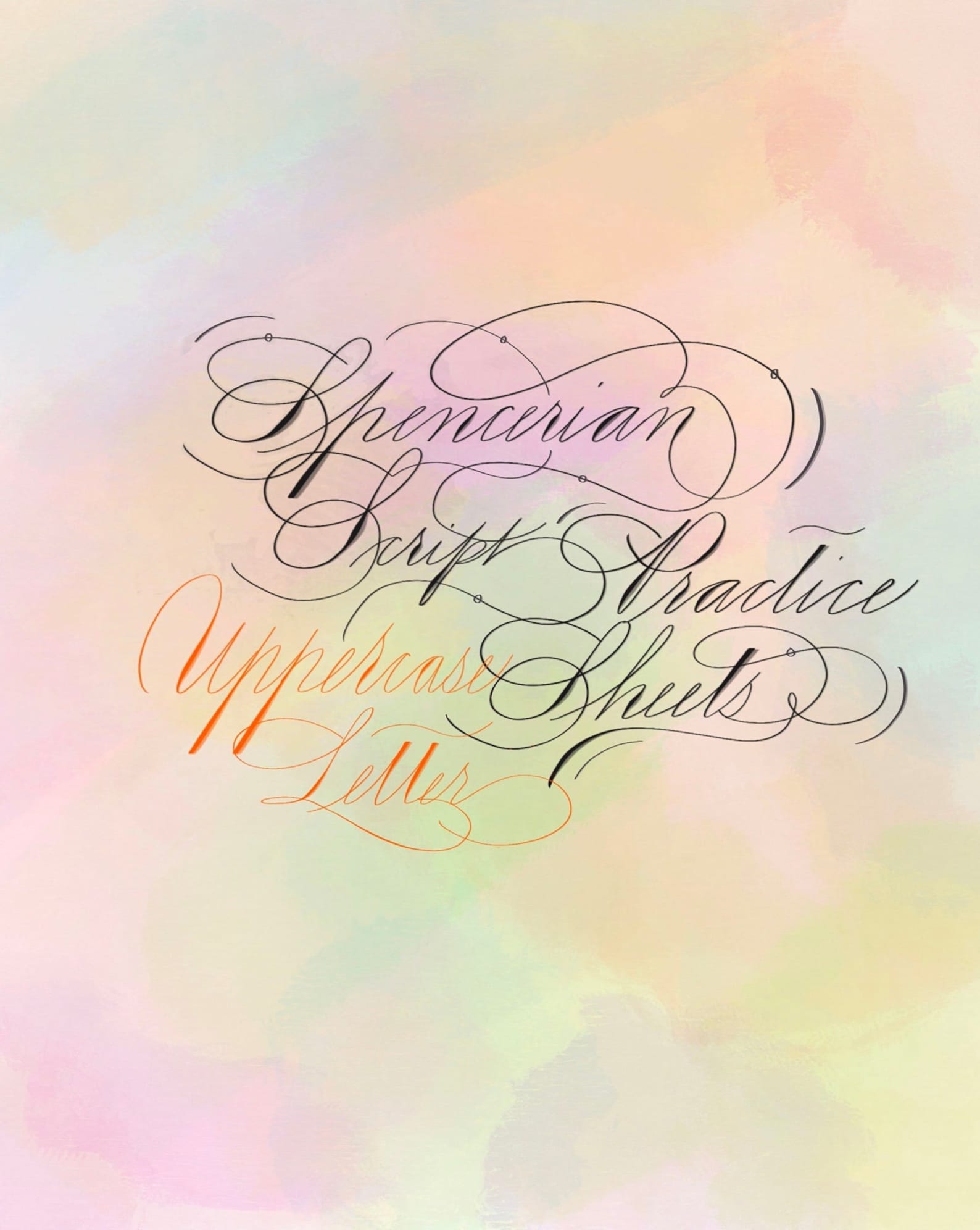 Spencerian Script Practice Sheets (uppercase) - Etsy
