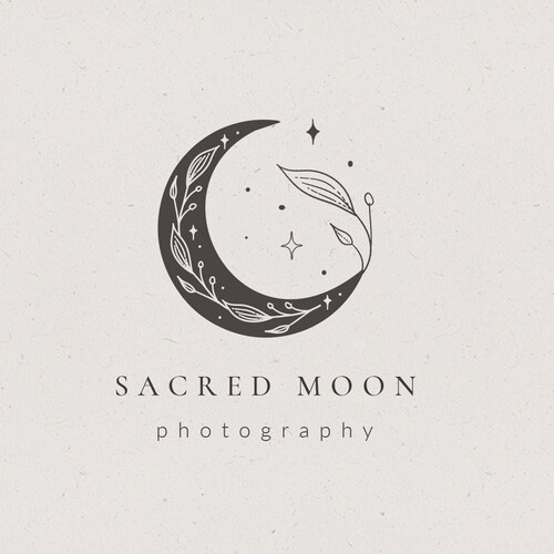 Premade Moon Brand Logo Design for Blog or Small Business - Etsy