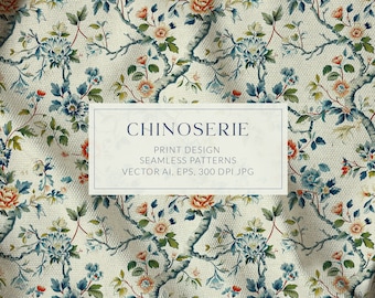 Chinese Traditional Seamless Pattern Ornament Pattern classic toile floral pattern print design Chinoiseries seamless wallpaper pattern