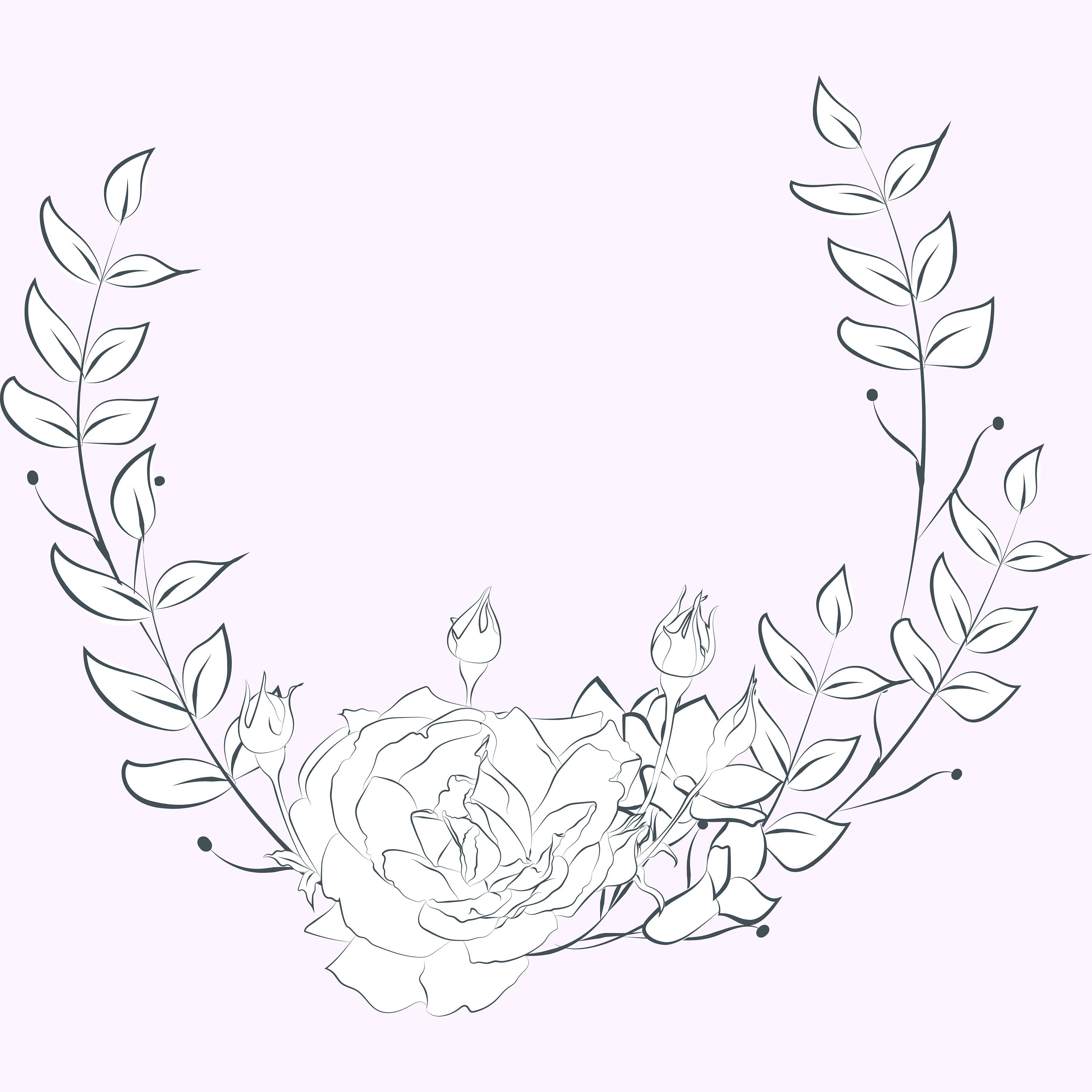 Geometric Vector Floral Frames. SVG, EPS, PNG. Round, Oval, Triangle ...