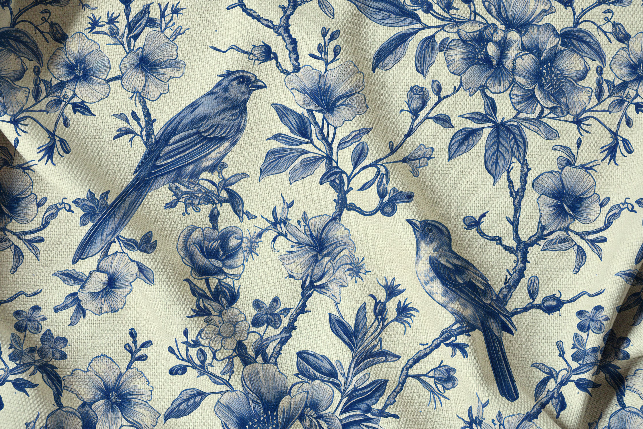 Toile De Jouy Vintage Print Design Patterns. Vector Graphics Floral ...