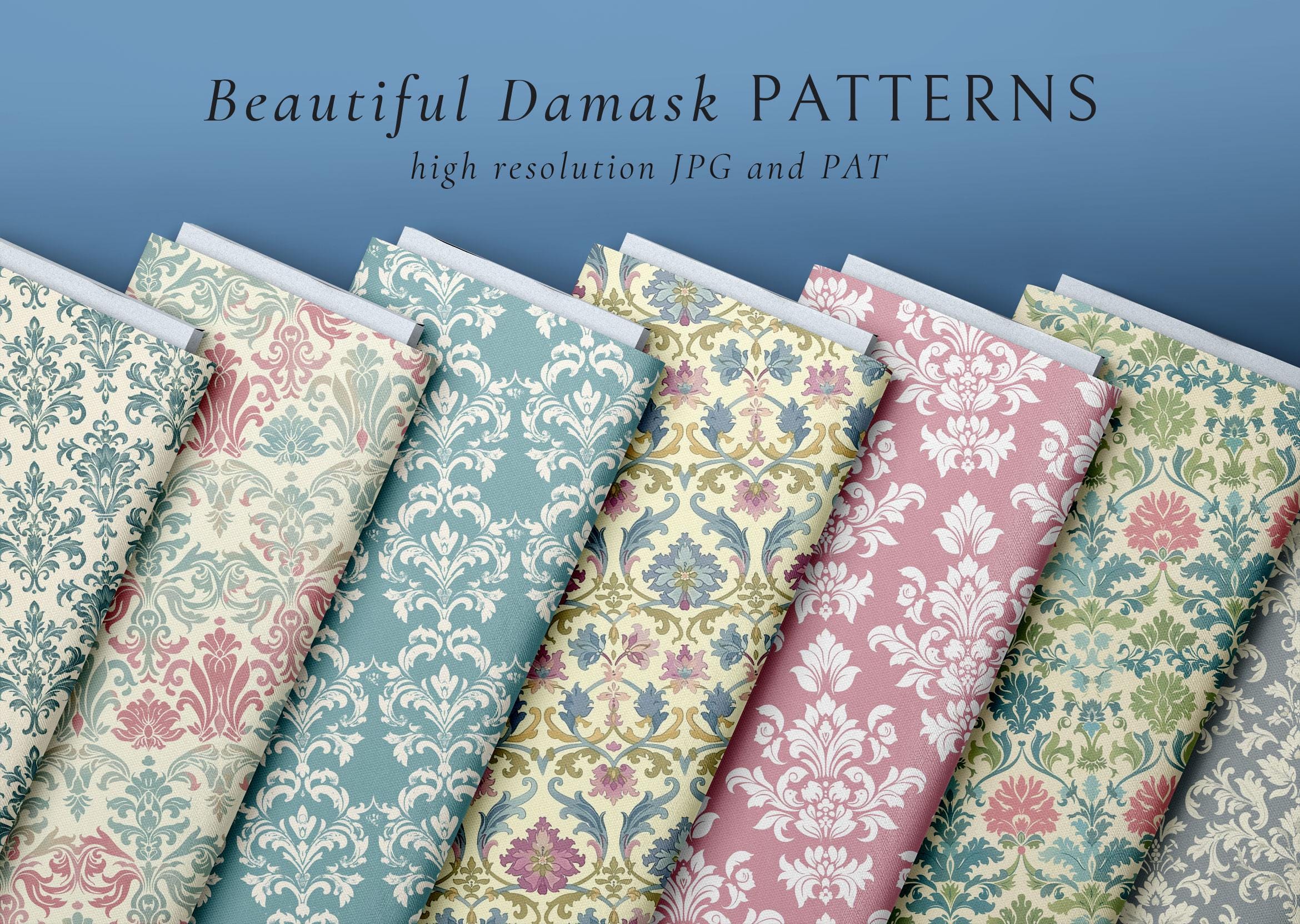 12print Damask Vintage Seamless Patterns Collection. Timeless Ethnic ...