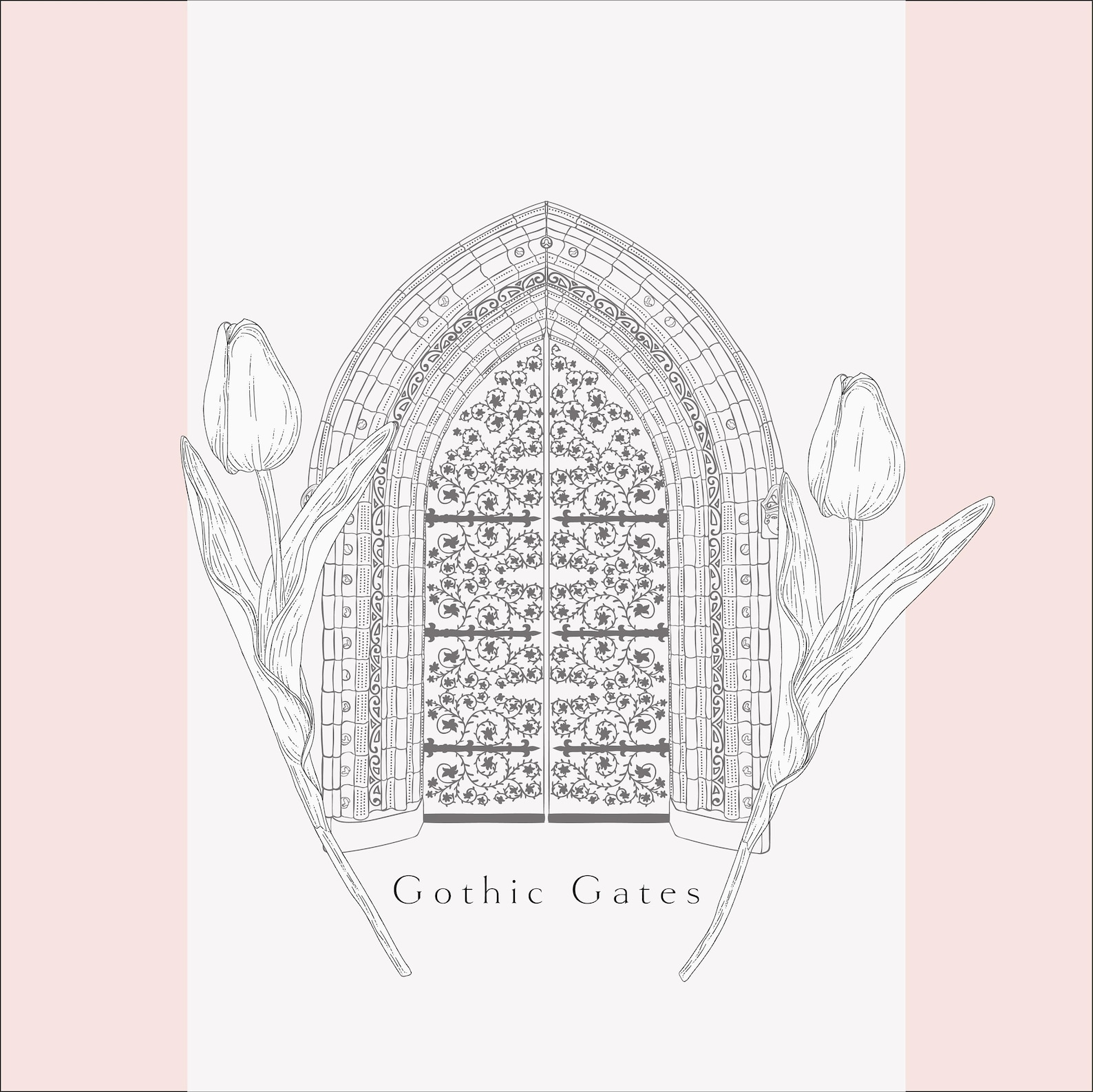 Hand-drawn Gothic Gates Windows. Logo Templates. Floral - Etsy