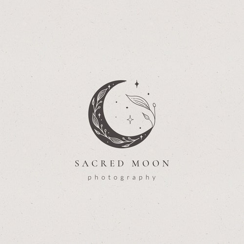 Premade Moon Brand Logo Design for Blog or Small Business - Etsy
