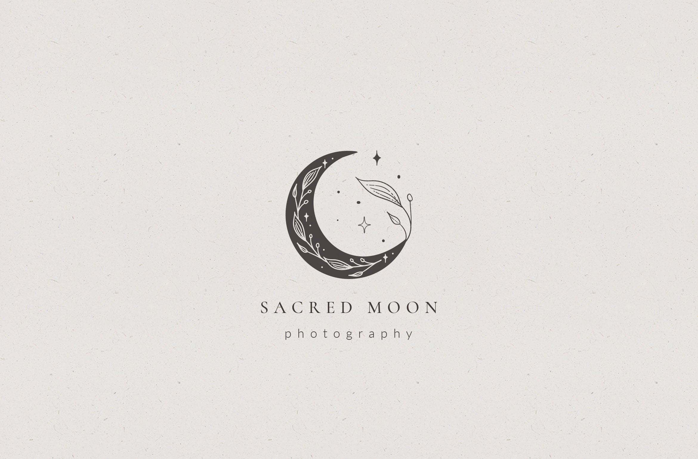 Premade Moon Brand Logo Design for Blog or Small Business Etsy