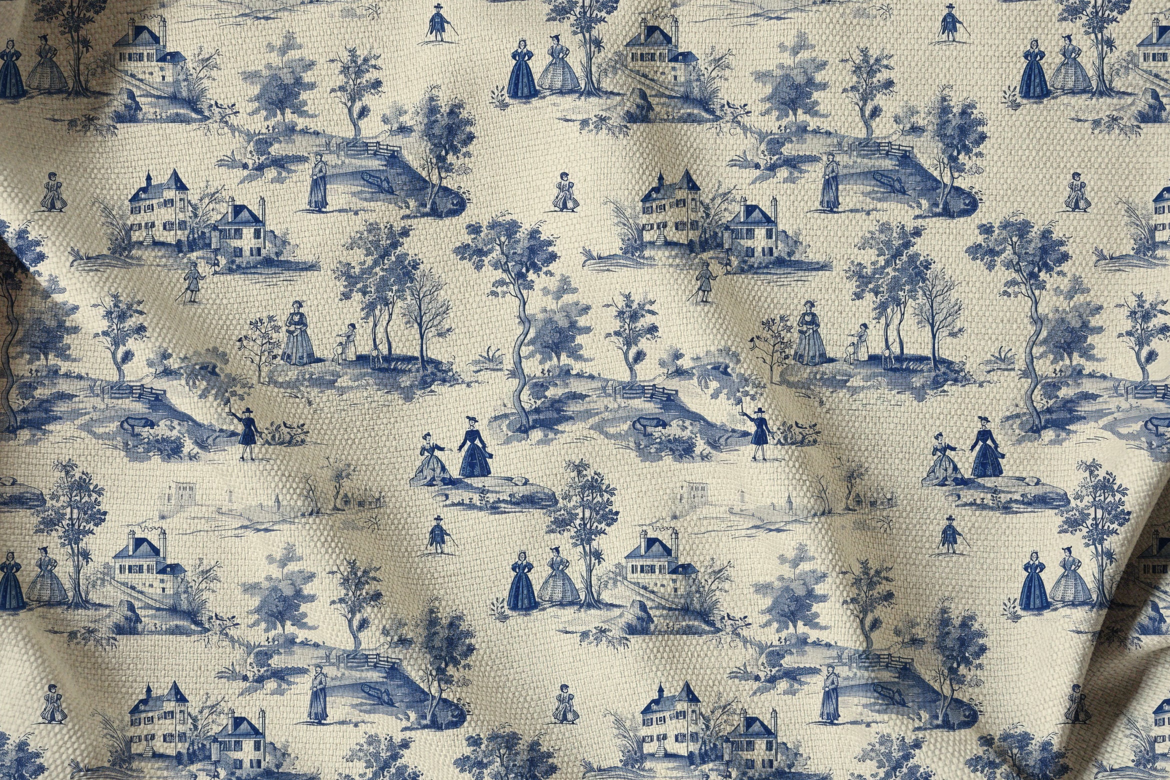 Toile De Jouy Vintage Print Design Patterns. Graphic Floral Patterns ...