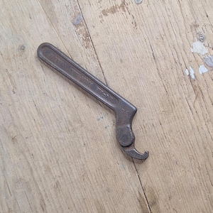Vintage J.H. WILLIAMS USA 3/4 "bis 2" verstellbarer 'C' Hakenschlüssel.