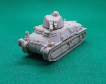 1//72 scale World War 2 3D printed medium French Somua S35 cavalry tank