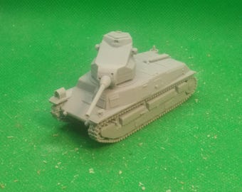 1/72スケール フランス軍 SARL 42 中騎兵戦車プロジェクト (L/44 75mm砲)、第二次世界大戦、WW2、3Dプリント、ウォーゲーム、モデリング