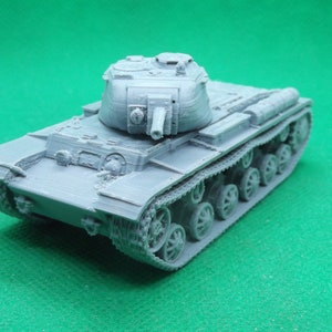 1/72 scale Russian KV-8S flame thrower tank, World War Two, WW 2, Eastern Front, 3D printed, wargaming