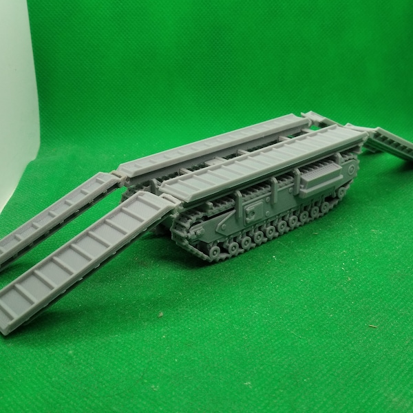 1/72 scale British Churchill ARK Mk II armored ramp carrier, World War Two, WW 2, 3D printed, wargaming