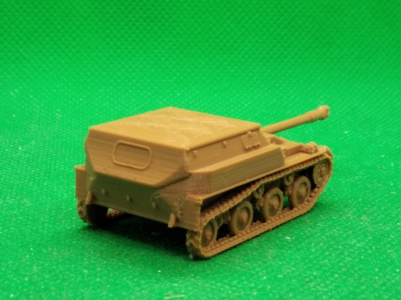 1/72 scale Soviet ASU-57 airborne assault gun, Cold War, Six Day War, Ogaden War, 3D printed, wargaming, modelling image 2