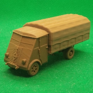 1/72 scale French Renault AHN transport truck covered bed, World War Two, WW 2, 3D printed, wargaming, modelling