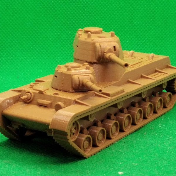 1/72 scale Soviet SMK multi-turreted heavy tank prototype, Winter War, Finland, 3D printed, wargaming