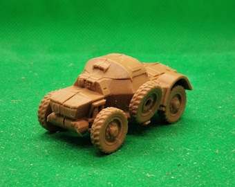 1/72 scale British Daimler Mk I SOD armored car (Sawn-Off Daimler), World War Two, WW 2, Normandy, Cold War, 3D printed, wargaming, model