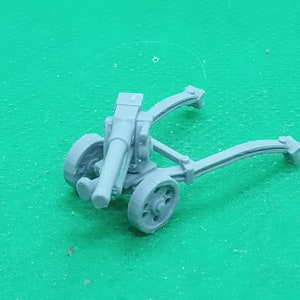 1/72 scale 4 x Italian 47 mm Canonne da 47/32 Mod. 35 (firing position), World War Two, WW2, 3D printed, wargaming, modelling