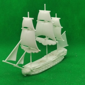 1/700 scale Spanish Africa class 64-gun ship-of-the-line, 3rd rate, suitable for Black Seas, XVIII, Napoleonic, 3D print, wargaming, model