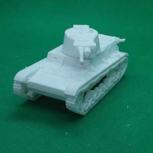 1/72 scale Polish 7TP light tank (single turret variant), World War Two, Polish Campaign, WW2, 3D printed, wargaming, modelling