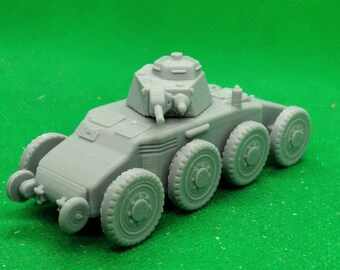 1/72スケールのフランス製Bucciali AMP（8x8）装甲車プロジェクト、第二次世界大戦、WW2、3Dプリント、ウォーゲーム、モデリング