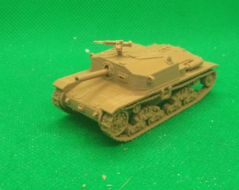 Canhão autopropulsado italiano Semovente da 75/18 M41 em escala 1/72, Segunda Guerra Mundial, Campanha do Norte da África, impresso em 3D, para jogos de guerra e modelismo.