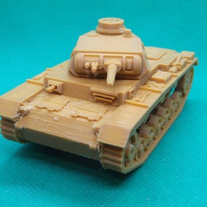 1/56 scale German Panzer III Ausf E medium tank, World War Two, WW2, Polish Campaign, Battle for France, 3D printed, wargaming, Bolt Action