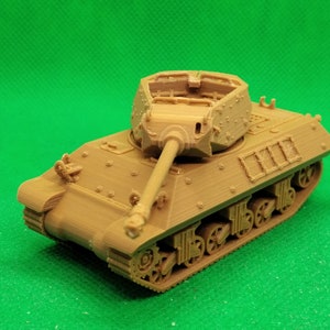 1/72 scale British M10 Achilles tank destroyer (17 Pdr armed M10), World War Two, WW 2, Normandy Campaign, 3D printed, wargaming