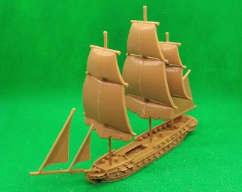 1/700 scale French Égyptienne frigate (48-gun), 5th Rate, suitable for Black Seas, XVIII, Napoleonic, 3D print, wargaming, modelling