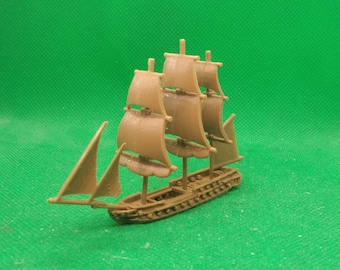 1/700 scale USS George Washington frigate (24-gun), 6th Rate, Black Seas, XVIII, Napoleonic, 3D printed, wargaming, modelling