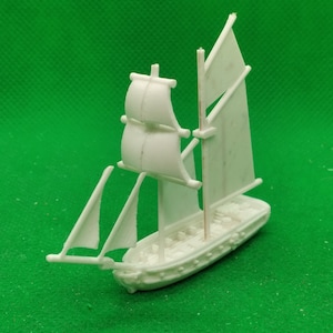 4 X 1/700 scale Enterprise class topsail schooner, unrated, suitable for Black Seas, XVIII, Napoleonic, 3D printed, wargaming, modelling