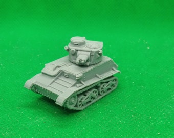Tanque leve britânico Mk VIB em escala 1/87, Segunda Guerra Mundial, WW2, impresso em 3D, para jogos de guerra e modelismo.