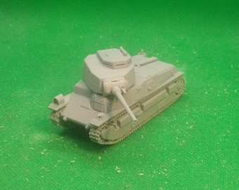 1/72スケール フランス軍ソミュアS40ヴィシー中騎兵戦車プロジェクト（L/32 75mm砲搭載）、第二次世界大戦、3Dプリント、ウォーゲーム、模型製作