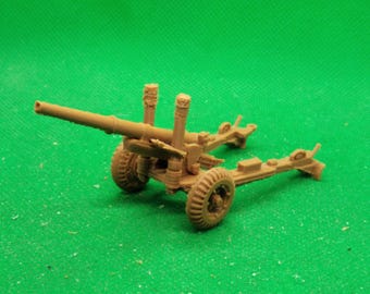 1/72スケール イギリス軍 BL 4.5インチ中型砲（射撃姿勢）、第二次世界大戦、WW 2、3Dプリント、ウォーゲーム、モデリング