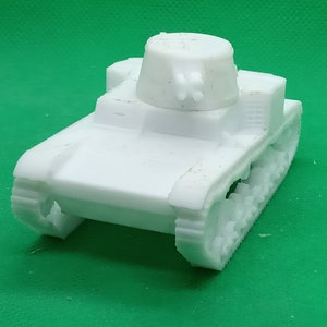 1/56 scale Polish Vickers Mk E B tank (single turret, raised engine deck), World War Two, Polish Campaign, 3D printed, wargame, Bolt Action