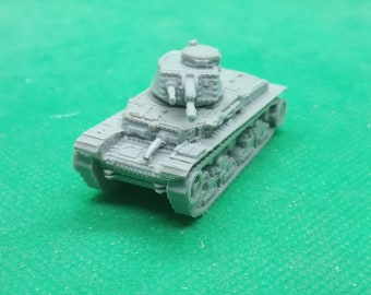 Schaal 1/100 Duitse Panzer 35(t) (Tsjechische) lichte tank, Tweede Wereldoorlog, WO2, Slag om Frankrijk, 3D-geprint, wargaming, modellering