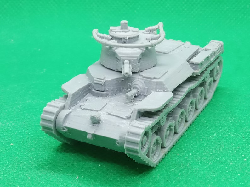 1/72 scale Japanese Type 97 Chi-Ha medium tank with antenna, World War Two, WW 2, Sino-Japanese War, 3D printed, wargaming, modelling image 1