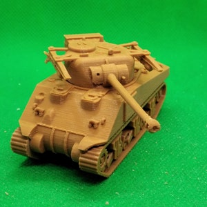 Tanque mediano británico Sherman VC Firefly Tulip (variante estadounidense M4A4), Segunda Guerra Mundial, campaña de Europa occidental, impresión 3D, juego de guerra, escala 1/72
