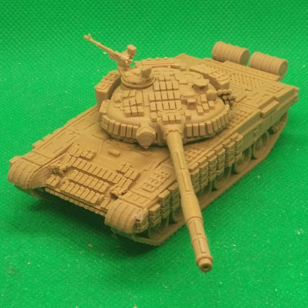 1/72 scale Soviet T-72BV main battle tank (Kontakt-1 ERA), Cold War, Warsaw Pact, Russia, Ukraine, 3D printed, wargaming, modelling